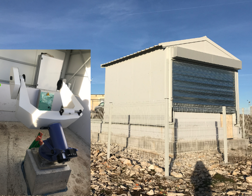 Le bâtiment et la monture de l'instrument MeteoSpace à l'Observatoire de&nbsp;(...)